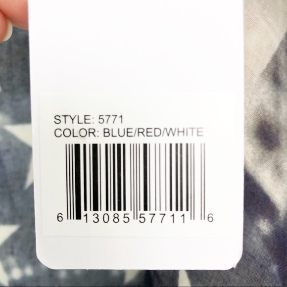 Modena American Flag Rustic Tie Dye Wrap Light Weight Scarf - Picture 6 of 10